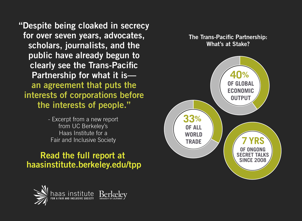 New Report on Trans-Pacific Partnership Trade Deal Raises Serious Concerns about Corporate Misalignment